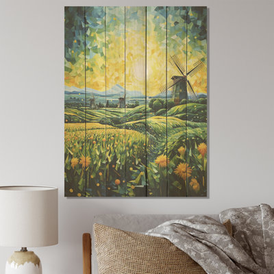 Green Calm Windmill Meadows - Éoliennes sur bois