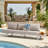 Outdoor Aluminum Patio Sofa with Cushions