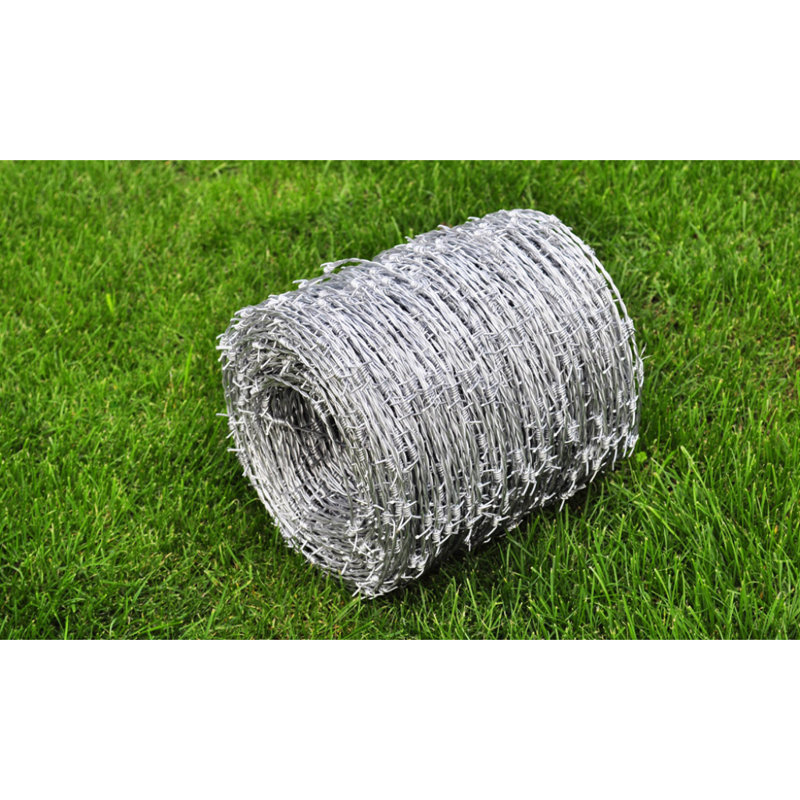 Fil de fer barbelé vidaXL 1640 pi, 0.5 pi H x 1640 pi B x 0.06" D