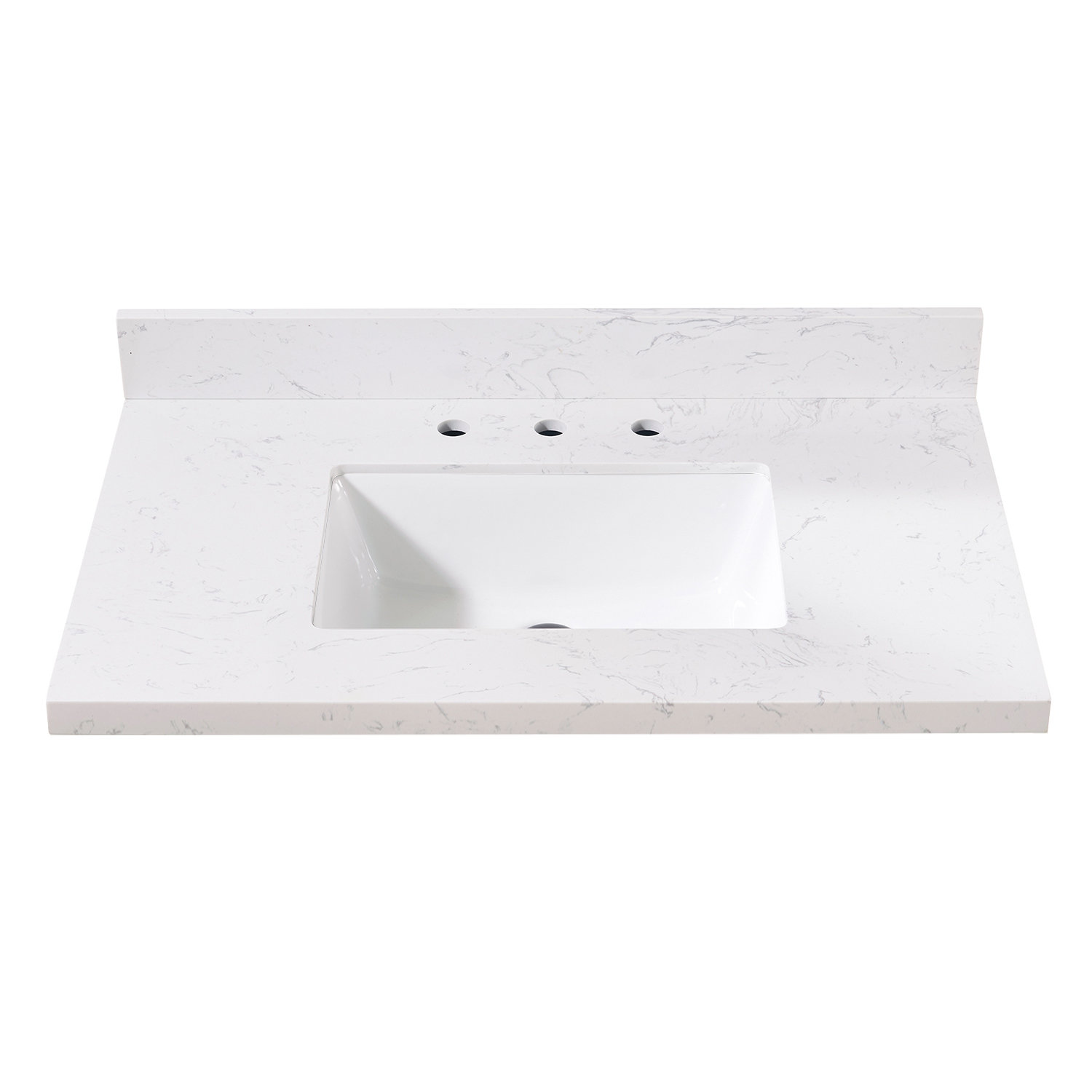 Altair Single Bathroom Vanity Top in Aosta White with Sink | Wayfair