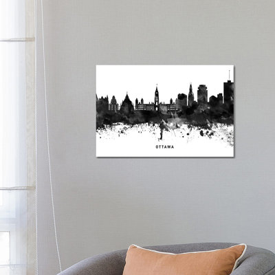 Ottawa Skyline by WallDecorAddict - Wrapped Canvas Painting