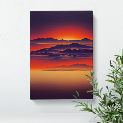 A Mountain Sunset No.1 - Unframed - Wrapped Canvas
