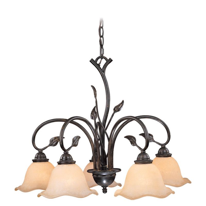Mia Light Shaded Classic / Traditional Chandelier, 22" H x 25" W x 25" D