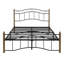 Structure de lit double en métal avec tête et pied de lit ondulés, lit plateforme noir et doré durable-1985121980-1985121981