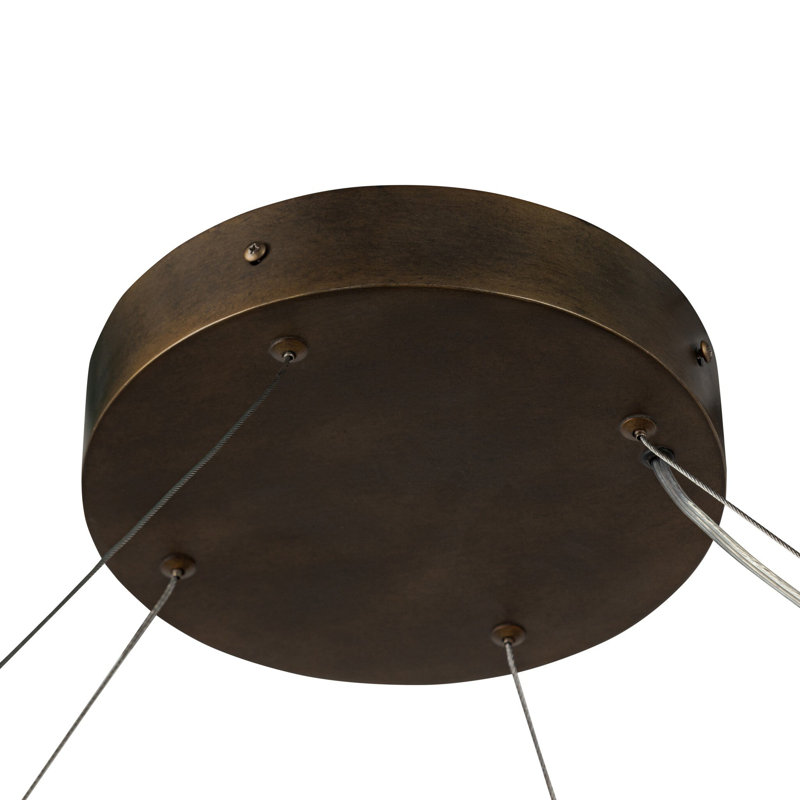 Baum 1 - Light Chandelier, 25" H x 48.5" W x 48.5" D, Burnished Brass Aluminum