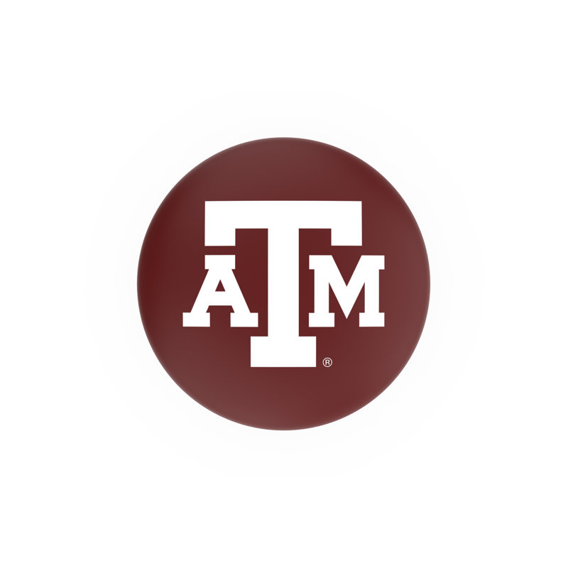 Tabouret de bar Logo Series, Tabouret de bar d'une hauteur de siège de 30 po, Chrome soudé solide, Texas A&M