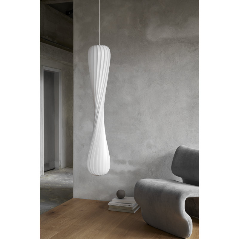 TR7 Pendant, 57.09" H x 9.84" W x 9.84" D, White