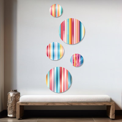 Bruckmann - Abstract Modern Round Wall Art Set Of 5