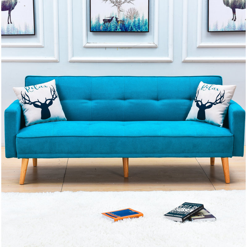 Upholstered 78'' Sofa, Light Blue