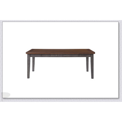 Casual Two Tone 6 Drawer Dining Table With Spacious Storage And Elegant Design For Modern Homes