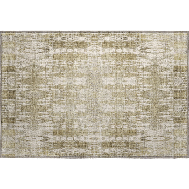 Tapis beige Cerrito AMF580 lavable à la machine de qualité supérieure