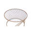Table basse en verre transparent avec finition champagne Bluelipe
