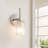 1- Light Clear Ribbed Glass Wall Sconce-514731571