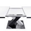 Table de salle à manger carrée moderne, extensible, en X et pied de table avec base en métal