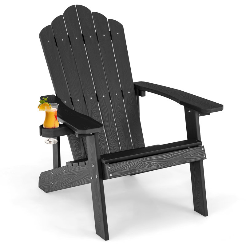 Falmer Outdoor Adirondack Chair, Black