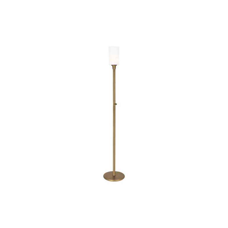 Nina Torchiere Floor Lamp, Aged Brass