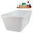 60" Streamline Soaking Glossy White Freestanding Tub and Tray With Internal Drain-108298611