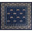Antique Square Shape Navy Blue Color Chinese Bats Ningxia Rug