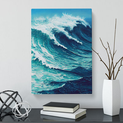 Seascape Painting Hydrodipped - Wrapped Canvas