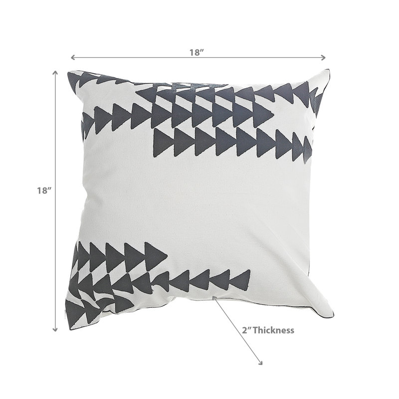 Cotton Blend Throw Pillow