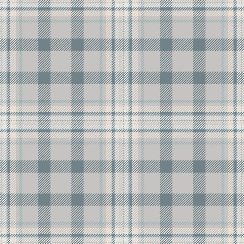 Rouleau de papier peint adhésif Heimdal, Bleu / gris, L 126 po x l 24 po