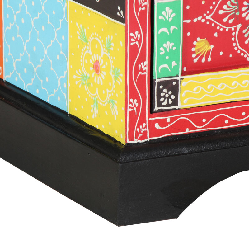 Solid Wood Rectangle Accent Cabinet