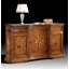 84" Wide 2 Drawer Walnut Wood Sideboard