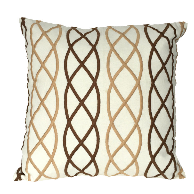 Cotton Throw Pillow, Beige