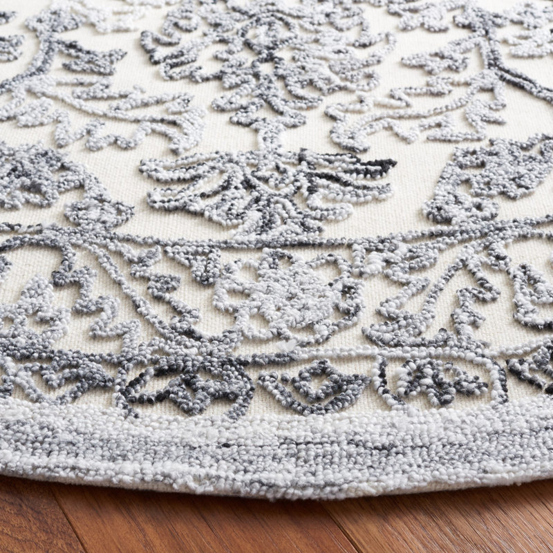Trace Hand Tufted Performance Oriental Rug, Round 6'