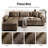 158" Modular Sectional Sofa, Oversized U Shaped Couches with Ottomans, 6-Seater Deep Seat Sofa with Throw Pillow-1766188920-1766267114