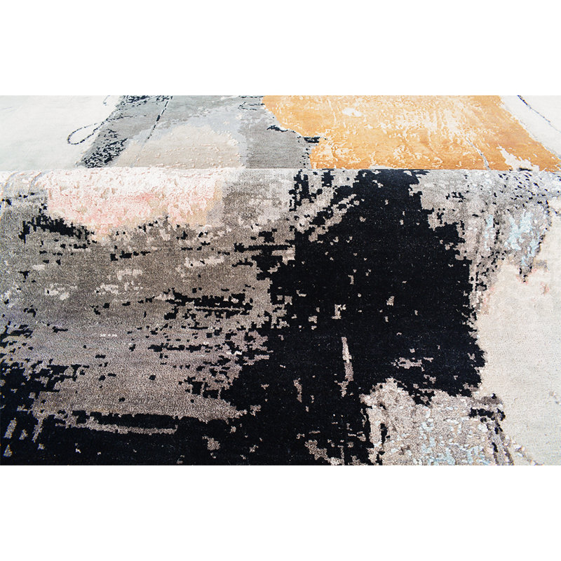 Wool Abstract Area Rug, Rectangle 9' x 12'