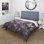 Ensemble de housse de couette en microfibre / polyester mauve et blanc
