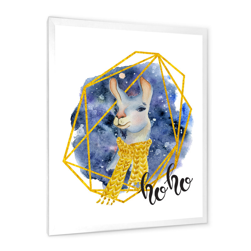 Joli dessin de lama mignon - art mural pour enfants, décoration murale, H 40 po x l 30 po x P 1,5 po