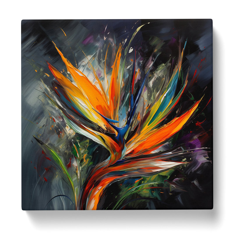 Bird Of Paradise Flower Abstract No.1 - No Frame Print, 35cm H x 35cm W x 3cm D