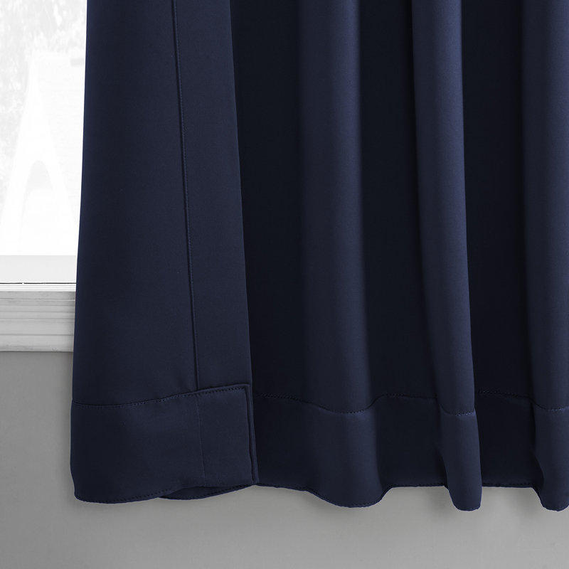 Rideaux obscurcissants pour chambre à coucher Reicherter, Bleu marine