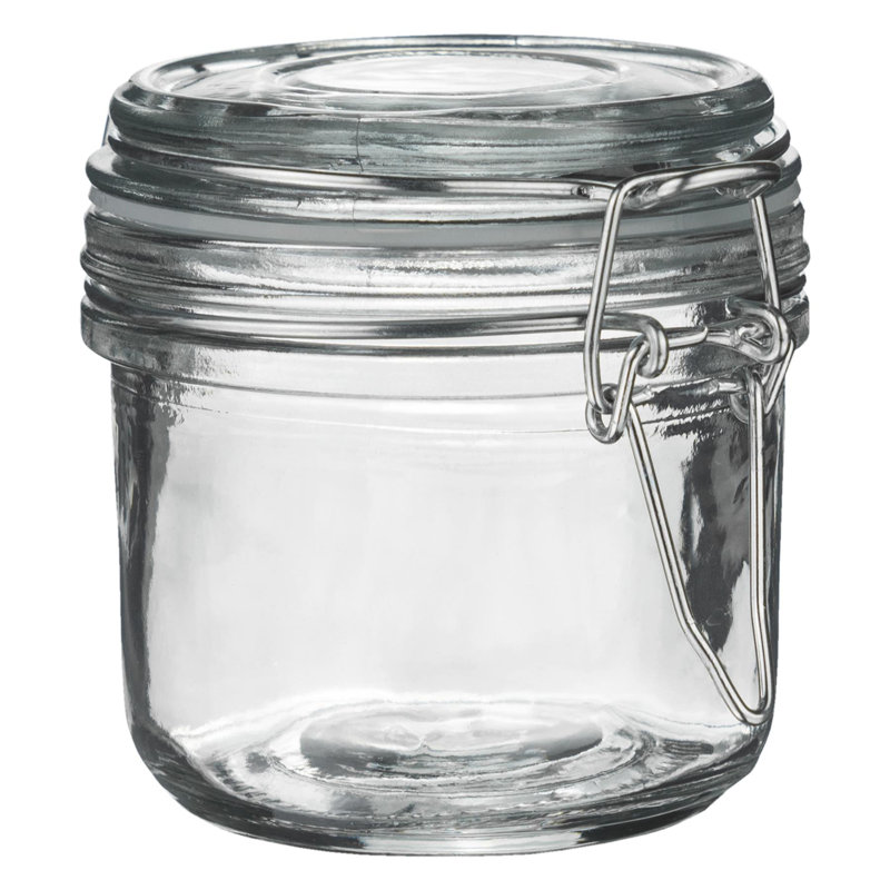 Argon Tableware - Glass Storage Jar, 8.5cm H x 7.5cm W x 7.5cm D, Clear