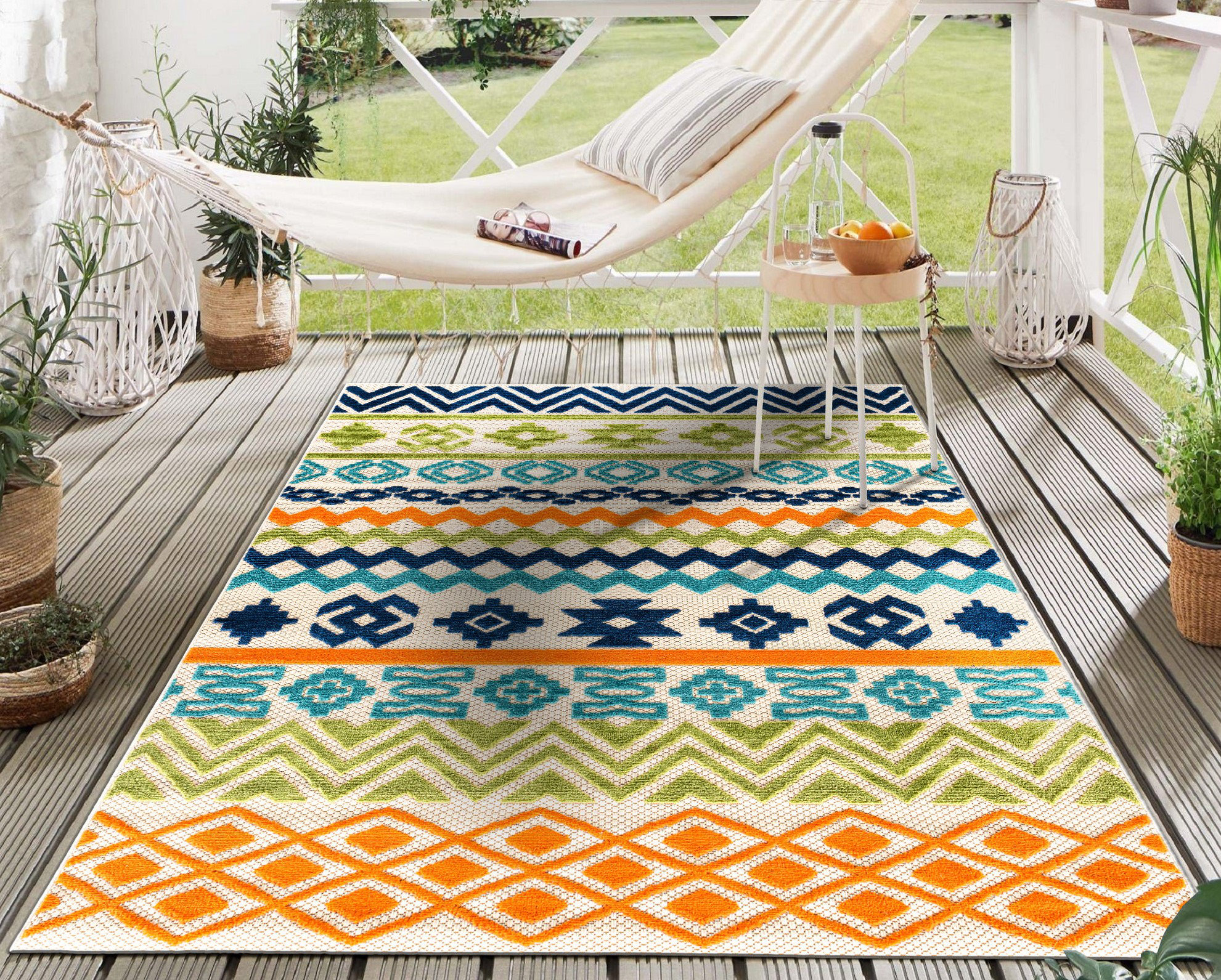 Ronrico Bohemian Rust/Saffron Area Rug - 6'7 x 9' in 2023