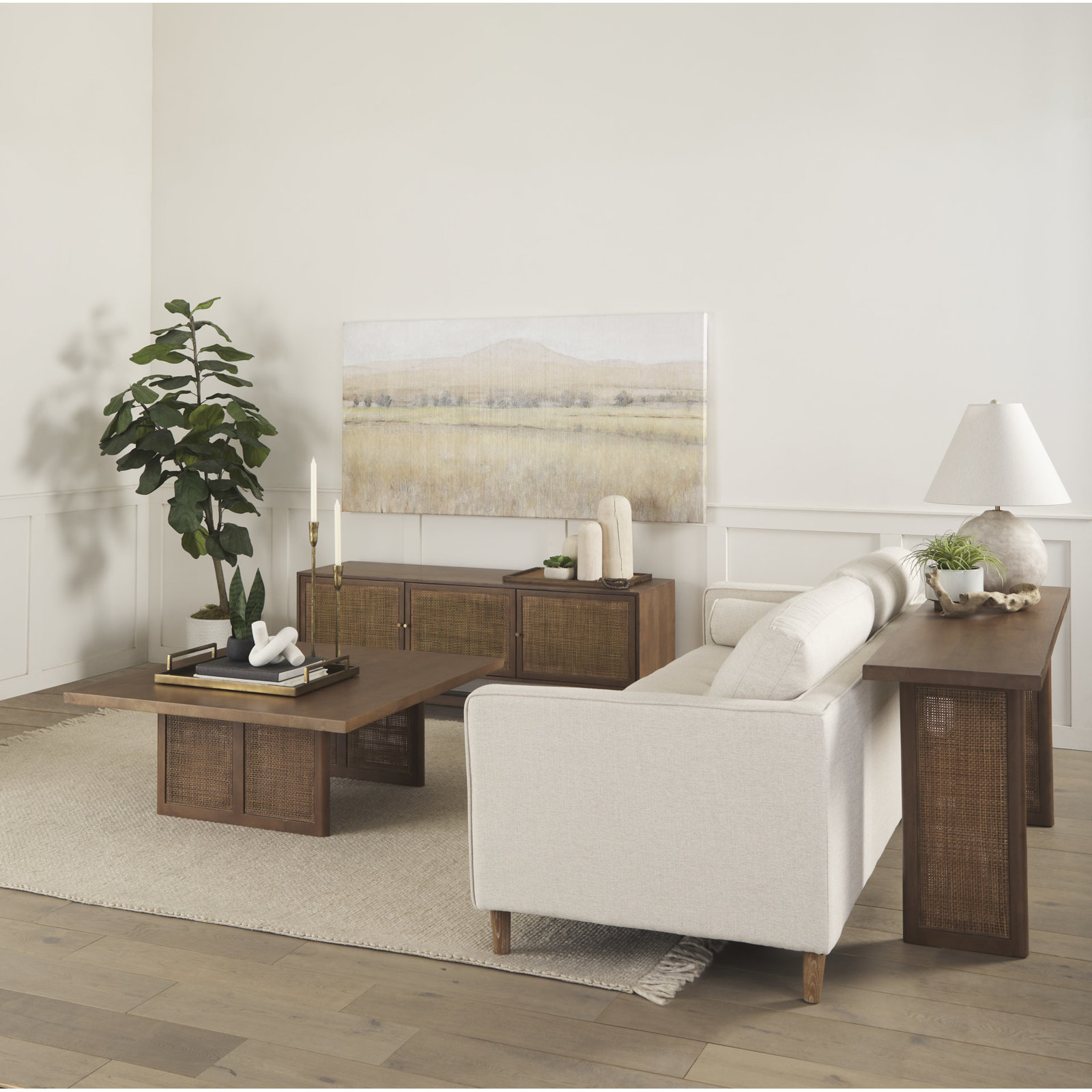 Cinna 65" Mango Media Console, Medium Brown