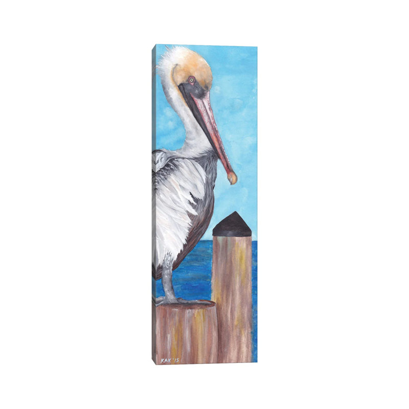 Pelican by KAK Art & Designs - Panoramic Gallery-Wrapped Canvas Giclée on Canvas, Wrapped Canvas
