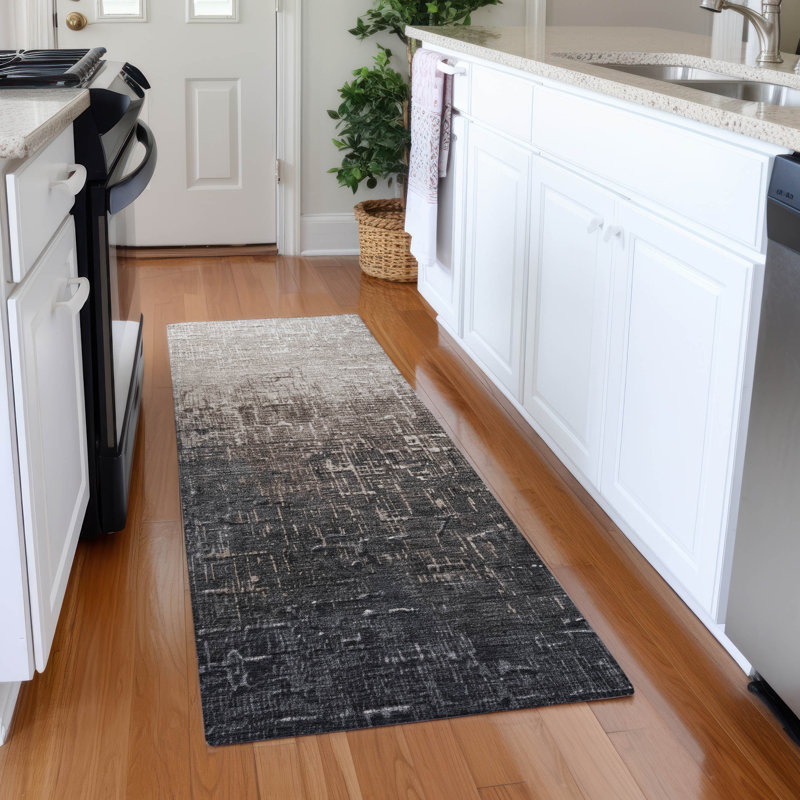 Premium Machine Washable Corum AMF1066 Ombre Rug, Runner 2'3" x 7'6"