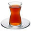 Set of 6 130ml Glass Tea Cup & Saucer Stackable Gift Boxed