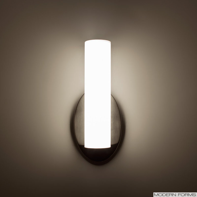 Loft 1 - Light LED Armed Sconce, Brushed Nickel, 3500K