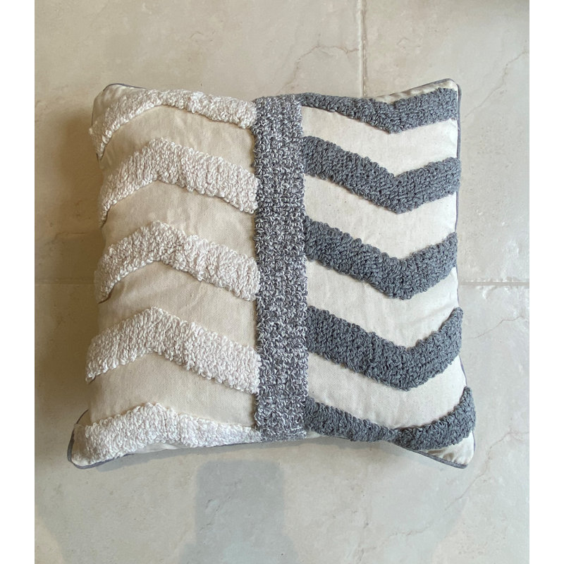 Applique Cotton Blend Throw Pillow