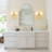 2-Light W-Shaped Conical Frosted Glass Wall Sconce