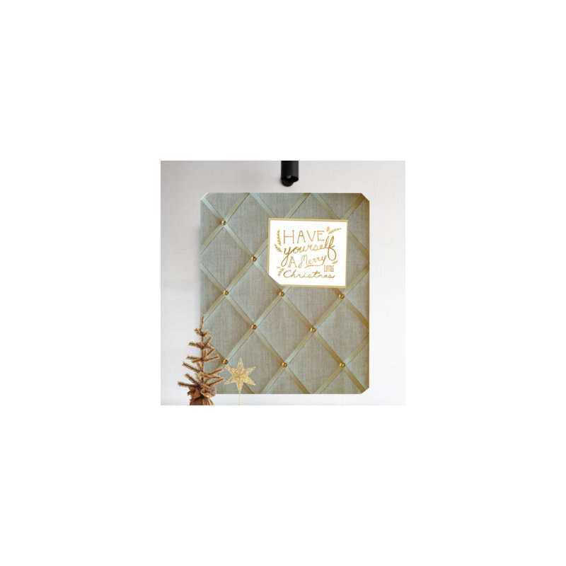 Fabric Covered, Gold/Gold, 48cm H x 28cm W
