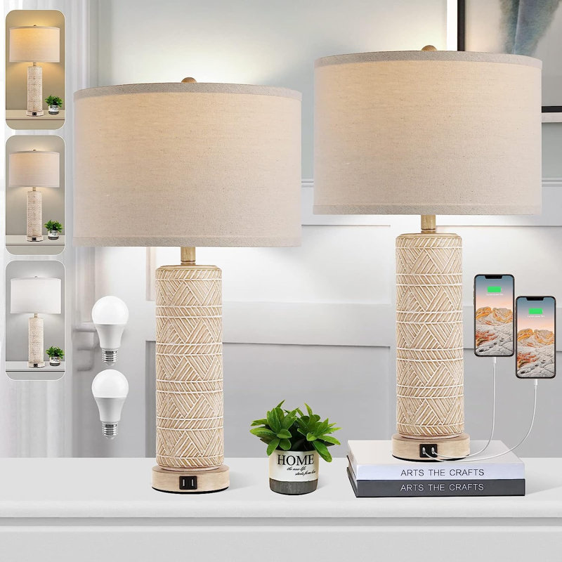 Sharnequa Ceramic USB Table Lamp