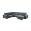 Latitude Run® Grey Woven Fabric 7-Seater Sectional Sofa with Ottoman-122004085
