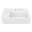 Lavabo mural rectangulaire de 26 po avec perçage de robinet et drain central arrière de la collection Whitehaus-112292366