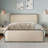 Metal Bed Frame with Curved Upholstered Headboard and Footboard-1014076420-1014076421
