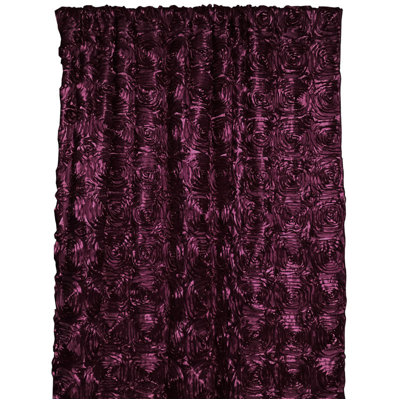 Rideau obscurcissant en polyester Pekanbaru, L 54 po x L 72 po, Prune